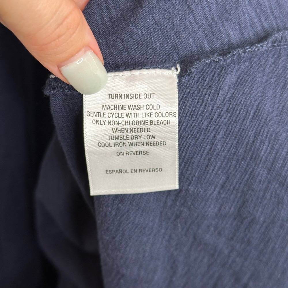 Style‎ & Co. Womens Navy Blue Embroidered Sleeveless Casual Dress Size M - Picture 5 of 8